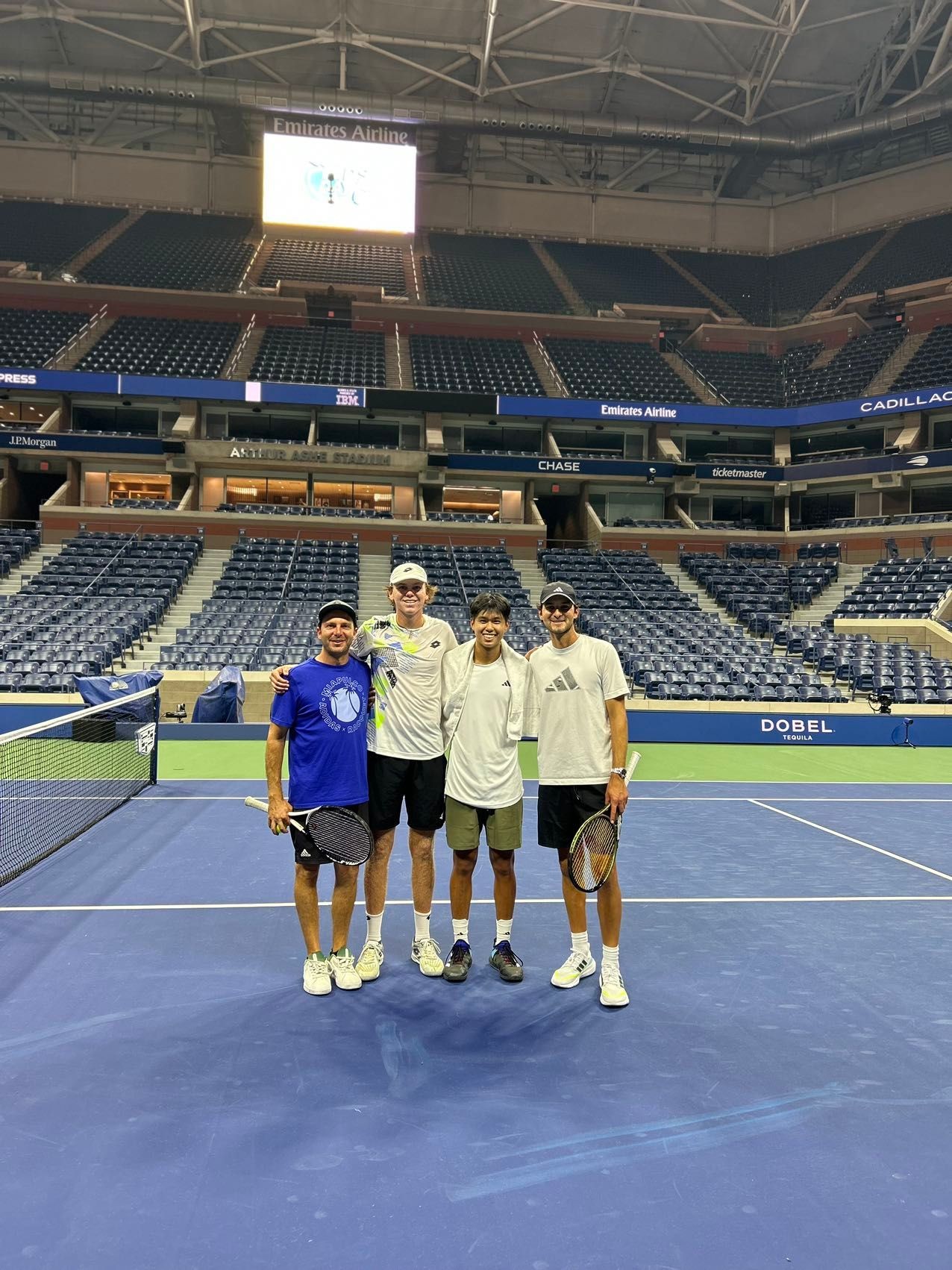 Practice at U.S Open Central Court 